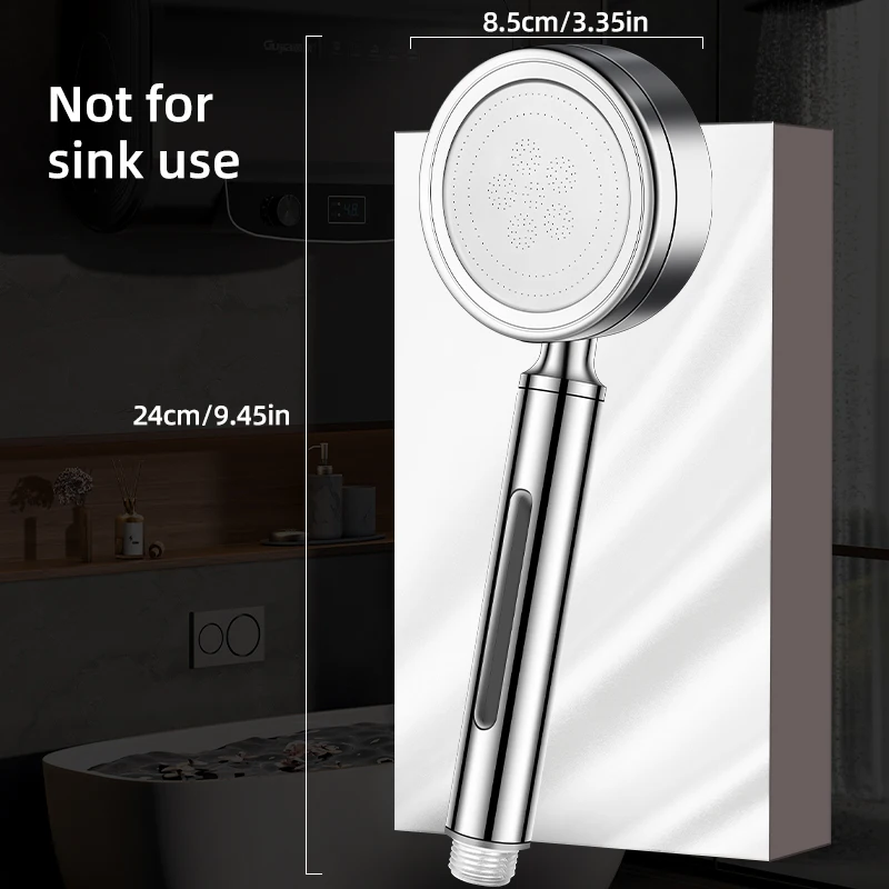 

Space Aluminum Filtered Shower Head with Bead Cartridge & Filter Element - High Pressure, Water Saving