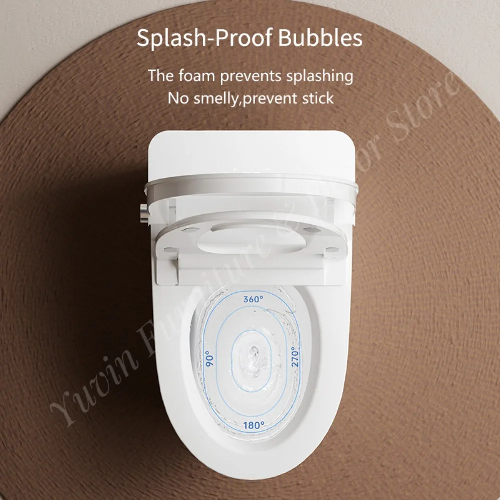 Deluxe Sanitary Ware for Hotel Bathroom Automatic Cover Concealed Tank Remote Control S-trap Dual-Flush Intelligent Smart Toilet