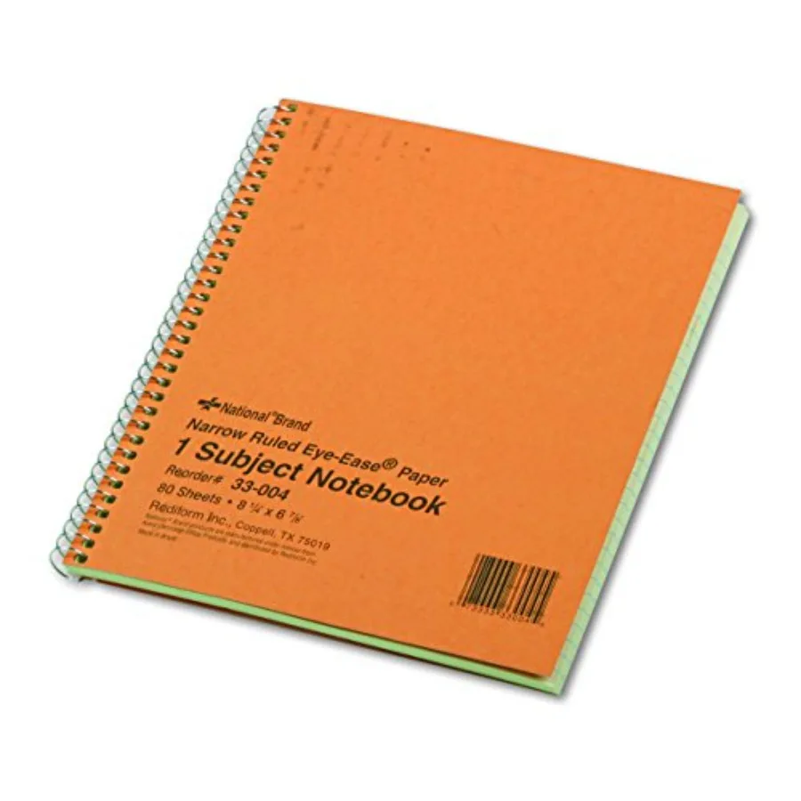 

Single-Subject Wirebound Notebooks, Narrow Rule, Brown Paperboard Cover, 80 8.25 x 6.88 Sheets
