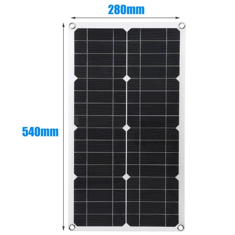 800W Solar Panel 18V Solar Kit Dual USB 12V/5V DC Single Crystal Flexible Solar Charger Suitable For Automotive RV Batteries