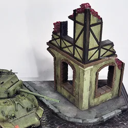 1/35 Broken Wall Ruins Scene For Military Scale Model Building House Making Material Scene Making Assembly Tools
