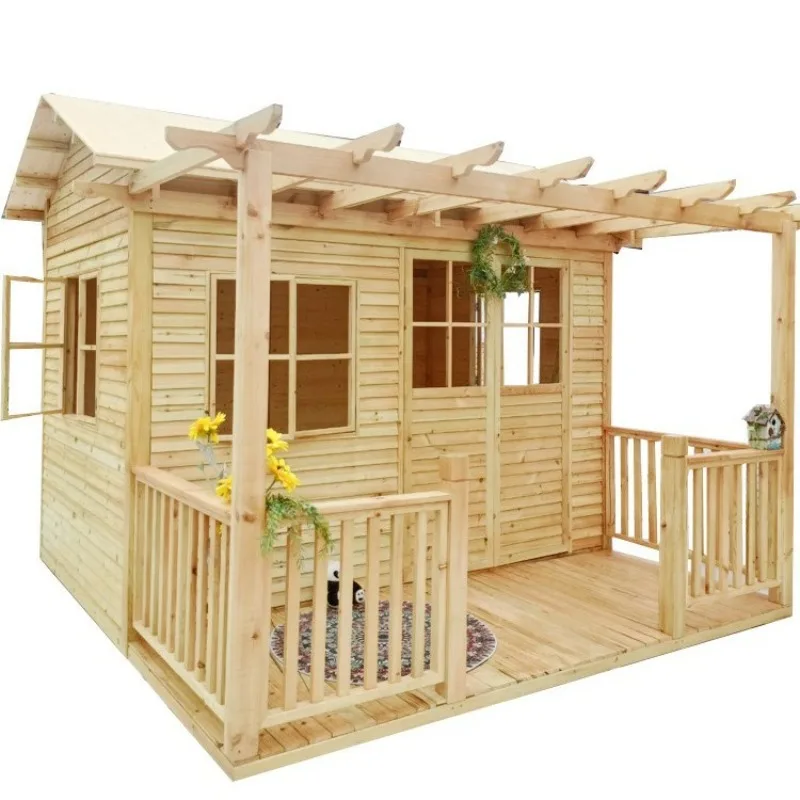 Outdoor preservative wood courtyard assembly garden mobile wood house bed and breakfast pavilion leisure log cabin studio flower