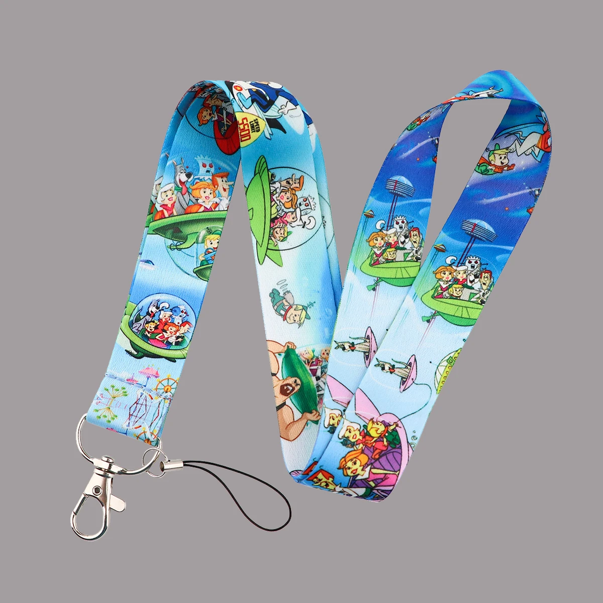 

Family Comedy Animation Neck Strap for Keychain Gym Mobile Phone Straps Hanging Rope Lariat Lanyard Keyring Accessories Gifts