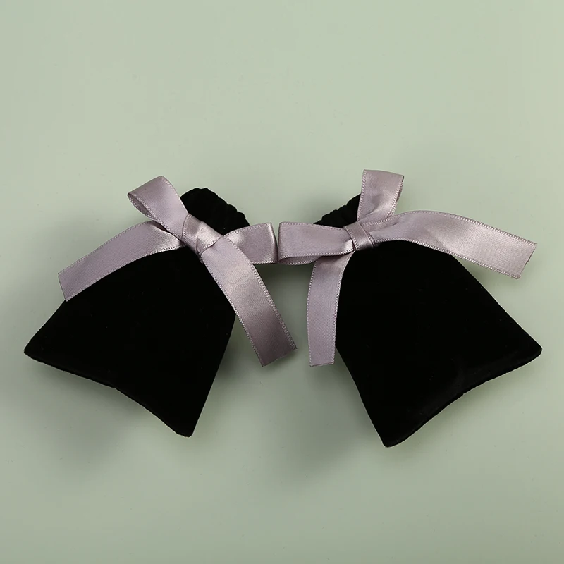 

1pcs Bulk Jewelry Packaging Pouches Black Velvet Ribbon Drawstring Bags Luxury Earrings Rings Necklace Bracelet Storage Bags