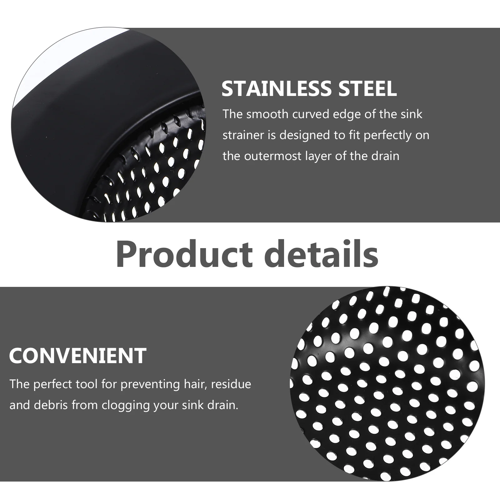 

2Pcs Stainless Steel Kitchen Sink Draining Filter Strainer Basket Debris Hair Catcher Sink Filter Hair Catcher
