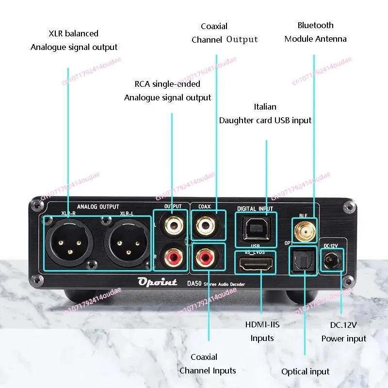 DA50 AK4499EX AK4191EQ Audio Balance DAC USB Amanero 384KHz DSD512 Bluetooth 5.1 LDAC Decoder Headphone amplifier XLR IIS