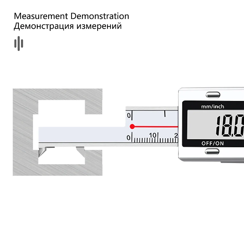 Boutique Inner Slot Width Digital Caliper Inner Slot Distance Card Slot Electronic Inner Slot Ruler 150/200/300 Precision 0.01