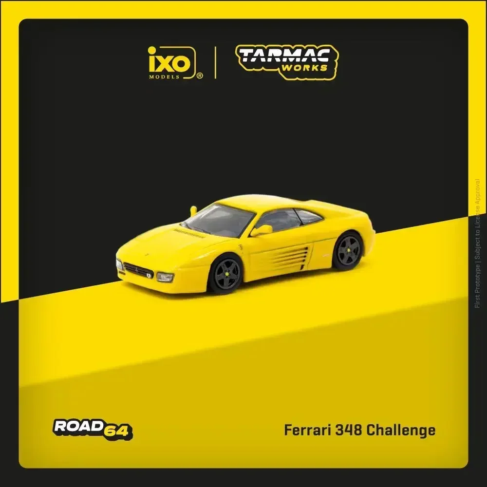

TW В наличии 1:64 Ferrari 348 Challenge Желтая коллекция игрушек Литая под давлением модель автомобиля Tarmac Works