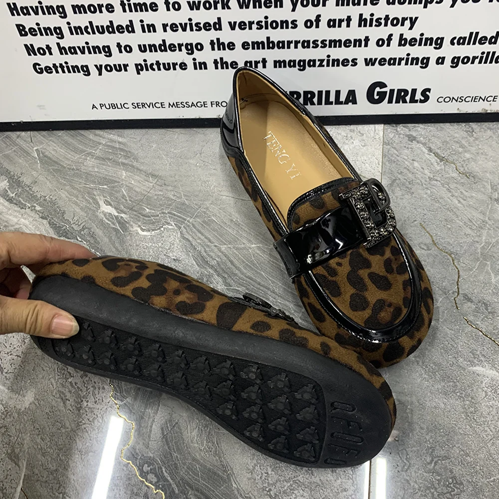 Women Flat Shoes Plus Size Casual Women Mullers Antislip Brand Designer Female Loafers Fashion Leopard Women Shoes