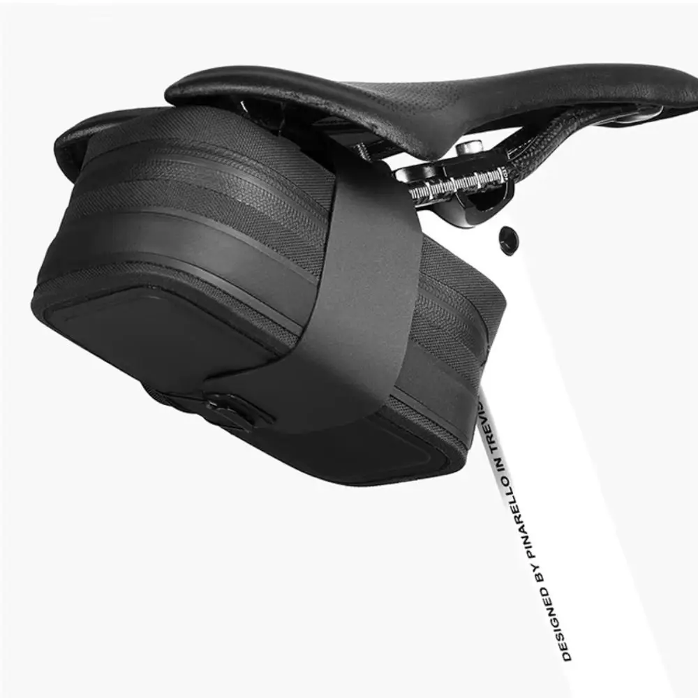 Waterproof Mountain Bike Saddle Bag 360° Rotating Buckle Large Capacity Rainproof Cycling Bag Adjustable Portable