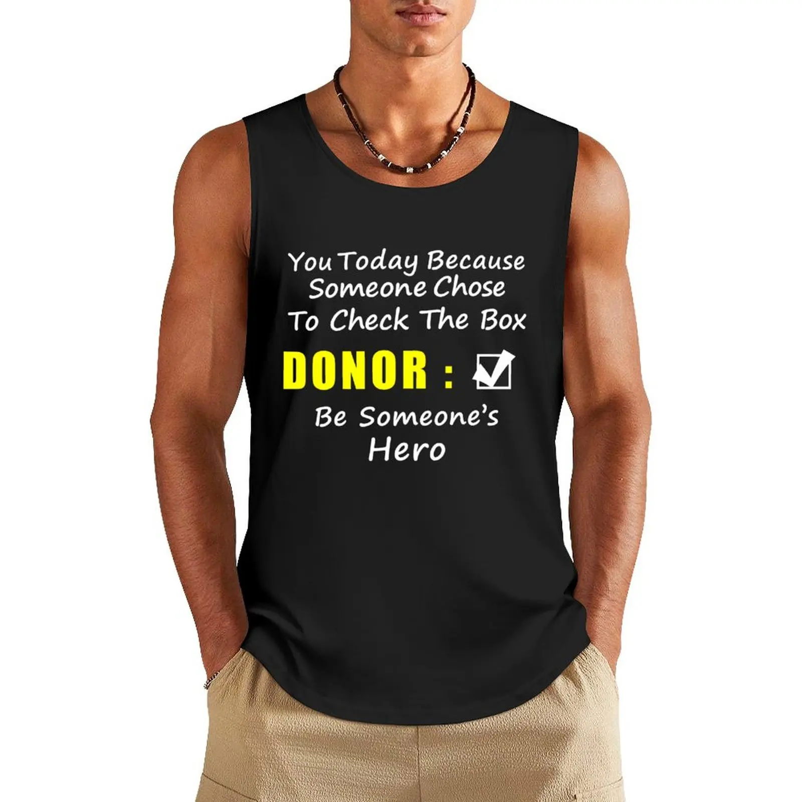 LVAD Tee, LVAD Donor Tank Top sleeveless Man summer clothes Body man