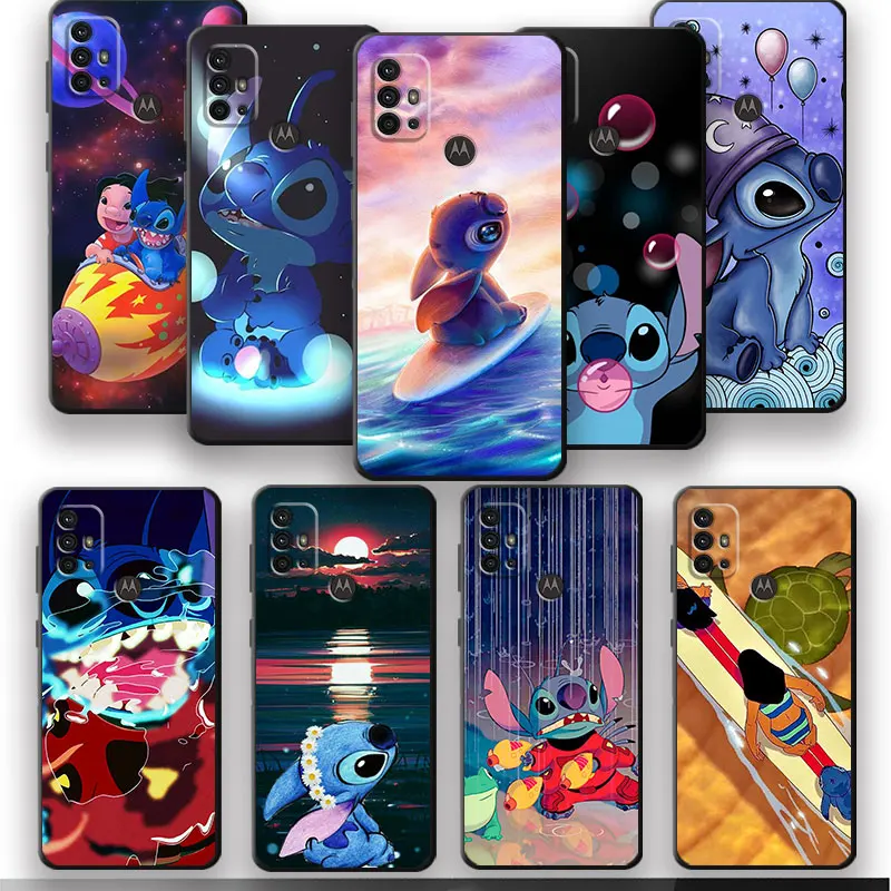 Lilo Stitch Cute Cartoon Phone Case for Motorola Moto G60 G82 G8 Power Lite G50 G30 G52 G72 G51 G22 G31 G32 G200 G71 5G Cover