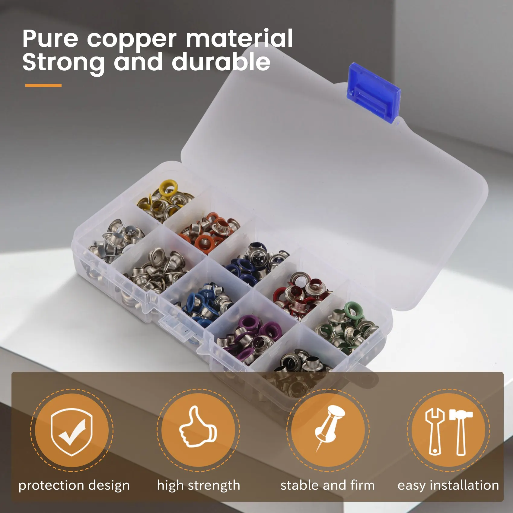 

COFA-400Pcs 3/16 Inch Metal Grommets Kit,1Pcs Eyelet Hole Punch Pliers,Metal Eyelets Kits Shoe Eyelets Grommet Sets