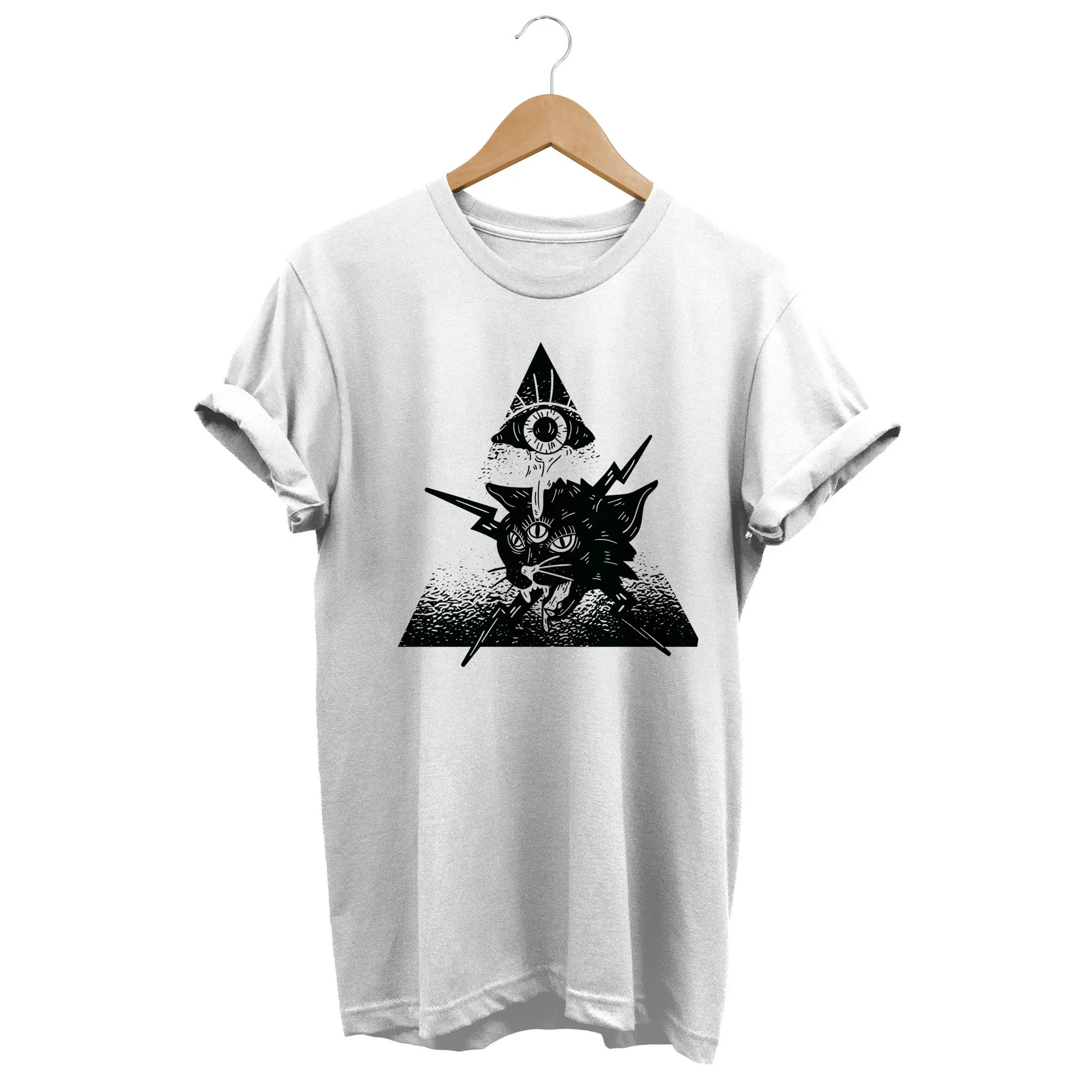 Cat Eye Occult T-shirt Gothic Shirt Dark Aesthetic Clothes Edgy Fashion Alternative Kleidung Goth Clothing E-Boy Shirt E-Girl