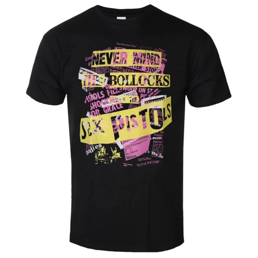 Sex Pistols - Never Mind The Bollocks Printed T-shirt - Vintage Punk Band Style Daily T-shirt - Suitable for Both Men and Women