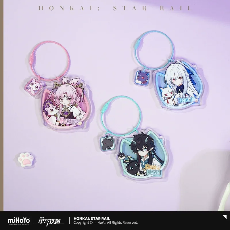 Game Honkai Star Rail Official Merch miHoYo Original Authentic XBDMM Series Acrylic Pendant Keychain Dan Heng Argenti Jingliu