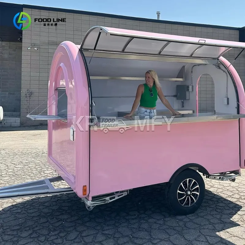 중국에서 인기리에 판매되는 이동식 케이터링 푸드 트레일러 판매, 완비된 주방 장비를 갖춘 푸드 트럭 트레일러