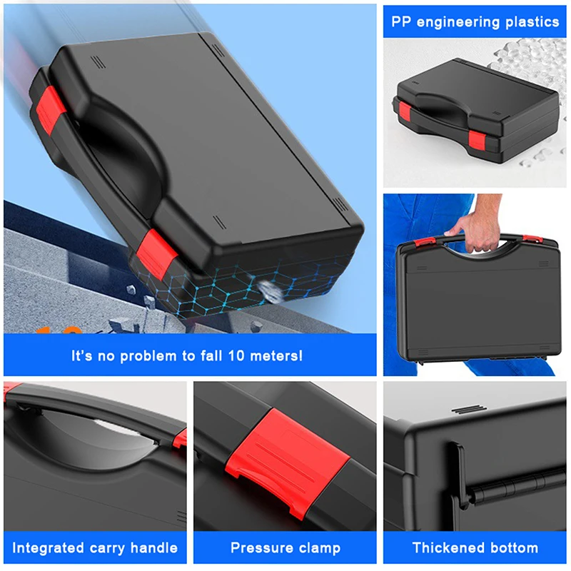 Car Electronic Component Storage Box Portable Instrument Storage Plastic Box Handle Tool Box