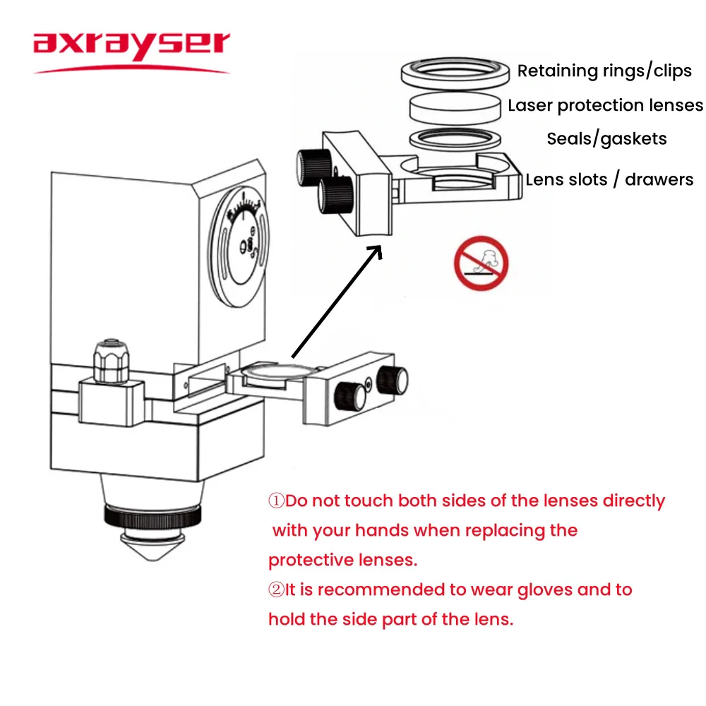 Laser Protective Windows Base Seat for Raytools BT240S BM109 BM111 BM110 Fiber Cutting Head Lens Seat Glass Holder