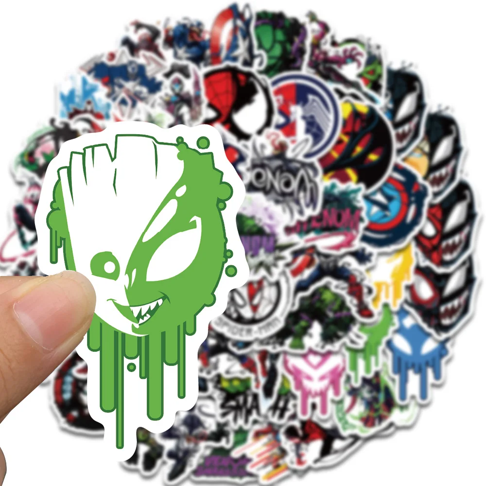 50PCS Reunion Venom Stickers Nostalgia Waterproof Luggage Phone PVC Coffee Motorcycle Skateboard Computer Laptop Decals