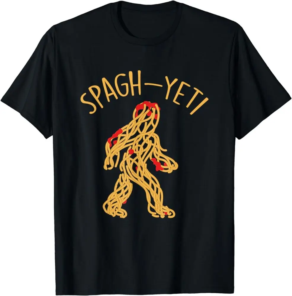 Spagh-Yeti - Ramen Noodle Spaghetti Pasta T-Shirt Unisex T-shirts Cotton Luxury Brand Vintage Oversized