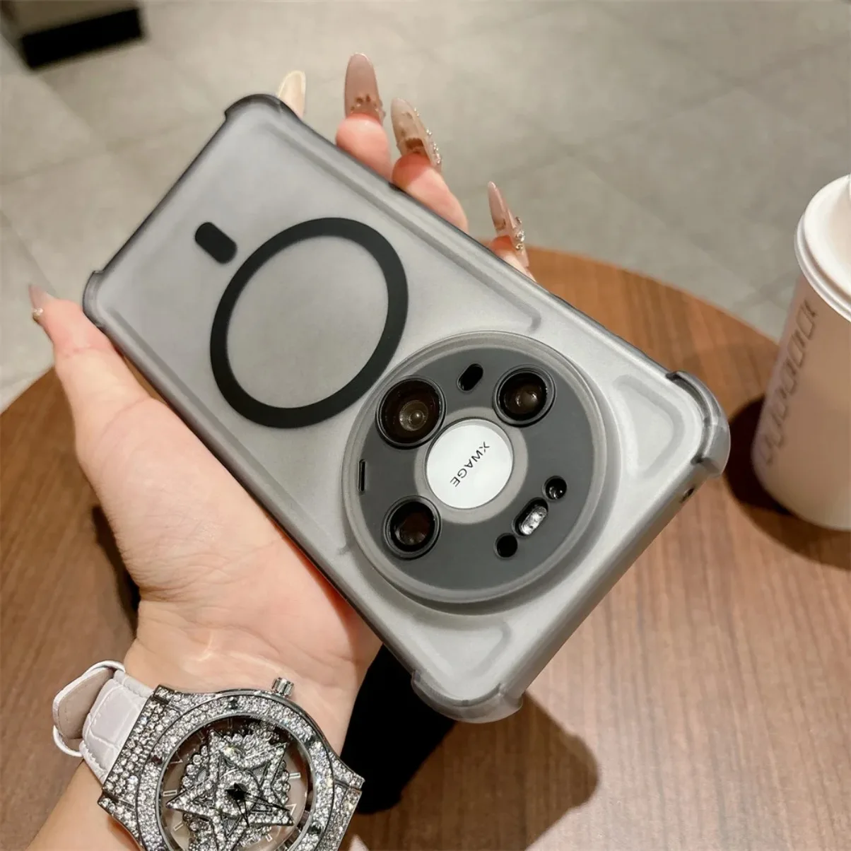 Matte Shockproof Magnetic Phone Case with Lens Protector For Huawei Mate 40 50 60 Pro Max Pura 70 80 Pro+ Nova 12 13 14 15 Ultra