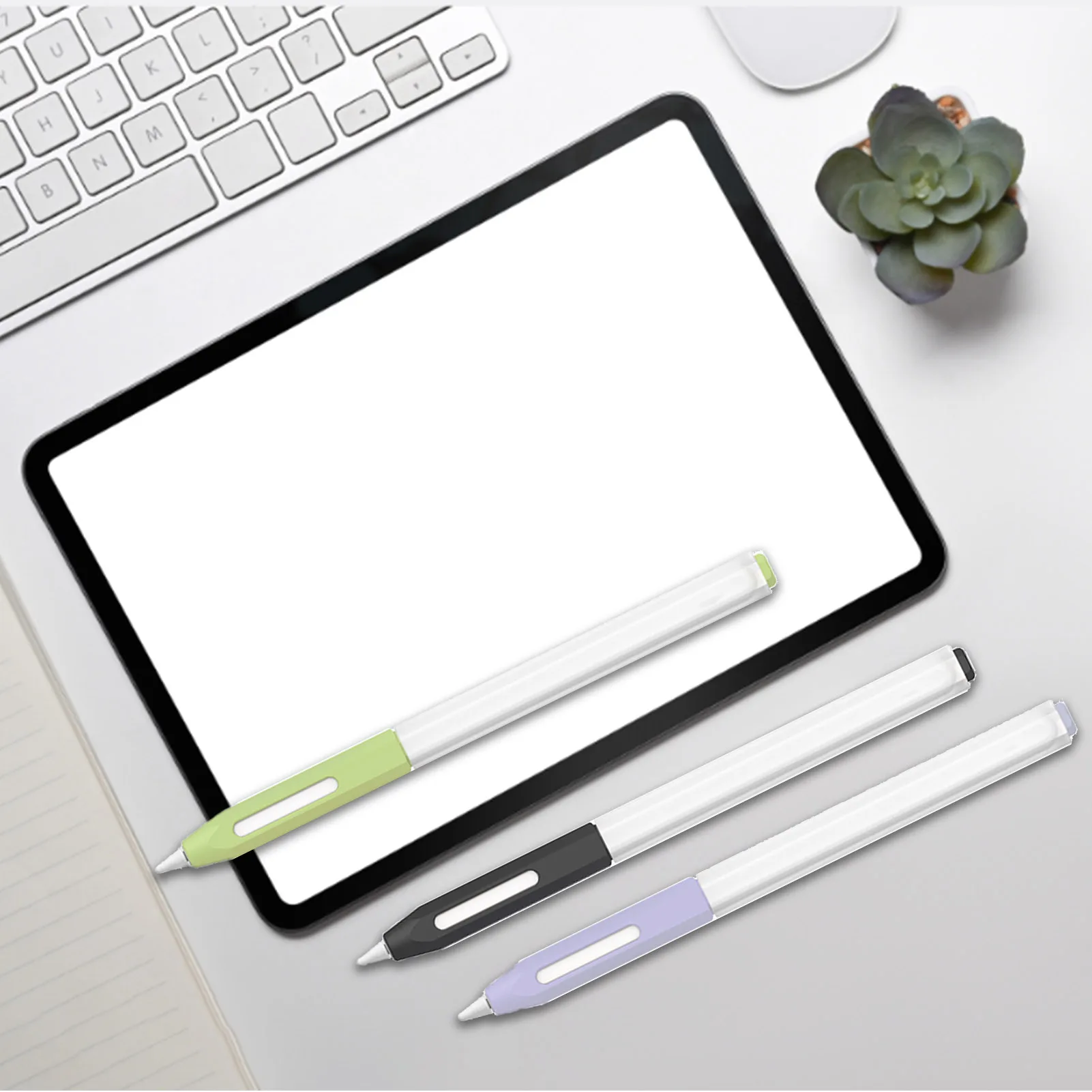 Penutup Casing Antiselip Kulit Lengan Silikon untuk IOS Pencil Penutup Pensil Gel Silika Stylus Sensitivitas Kemiringan Terupgrade untuk Yang Ke-2