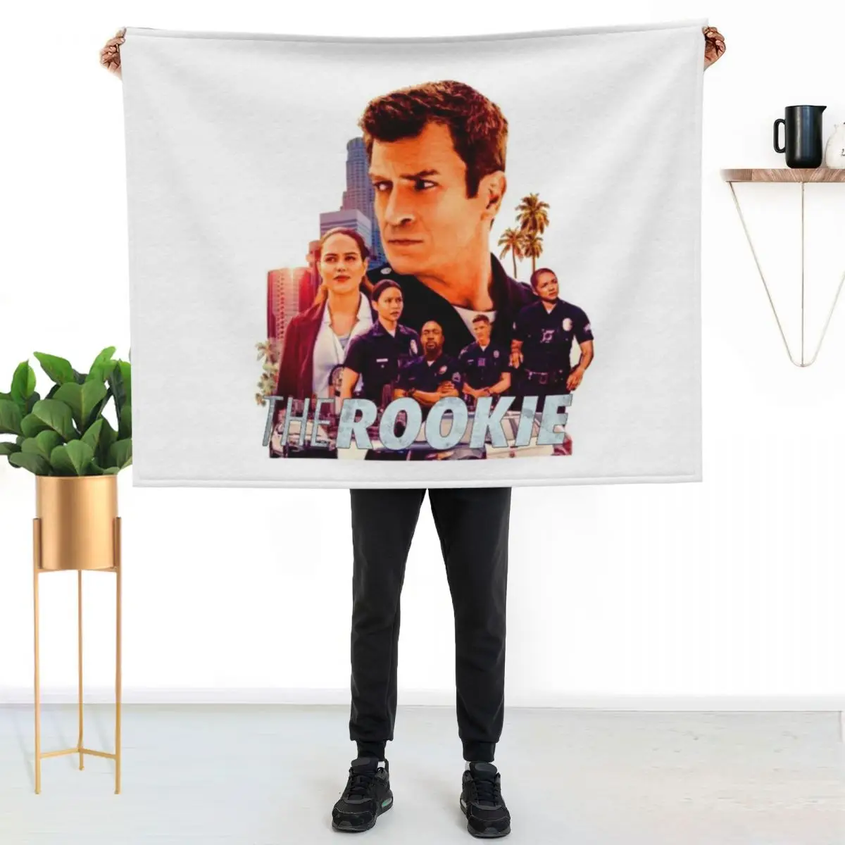 

The Rookie Sticker Fanart Throw Blanket Fluffy Cozy Throw Blanket for Home Decor