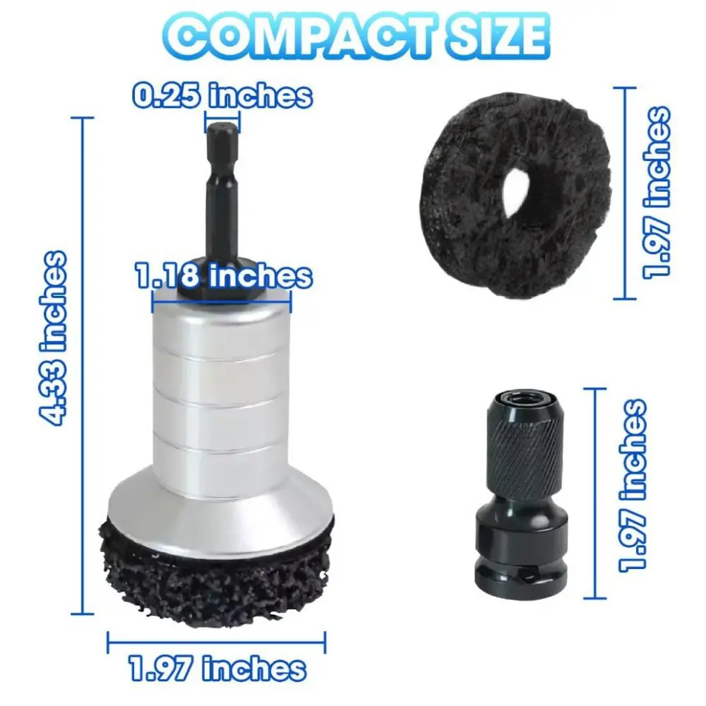 Wheel Hub Rust Remover Grinding Tool Brake Disc Cleaning Accessory Durable Auto Repair Maintenance Device Polishing Head Kit