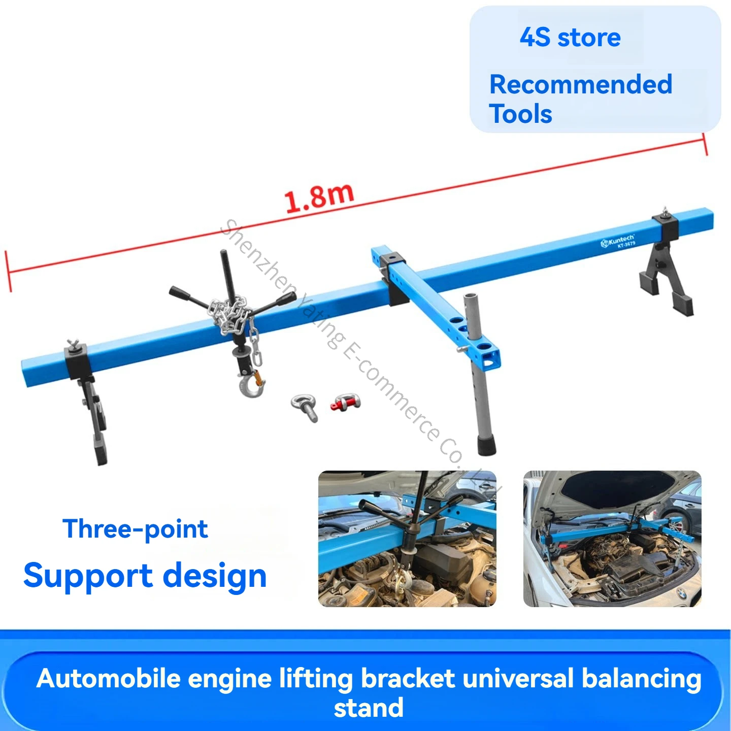 Three-point Engine Hanger Balancer Engine Fixing Hanger Universal Automobile Engine Balancer