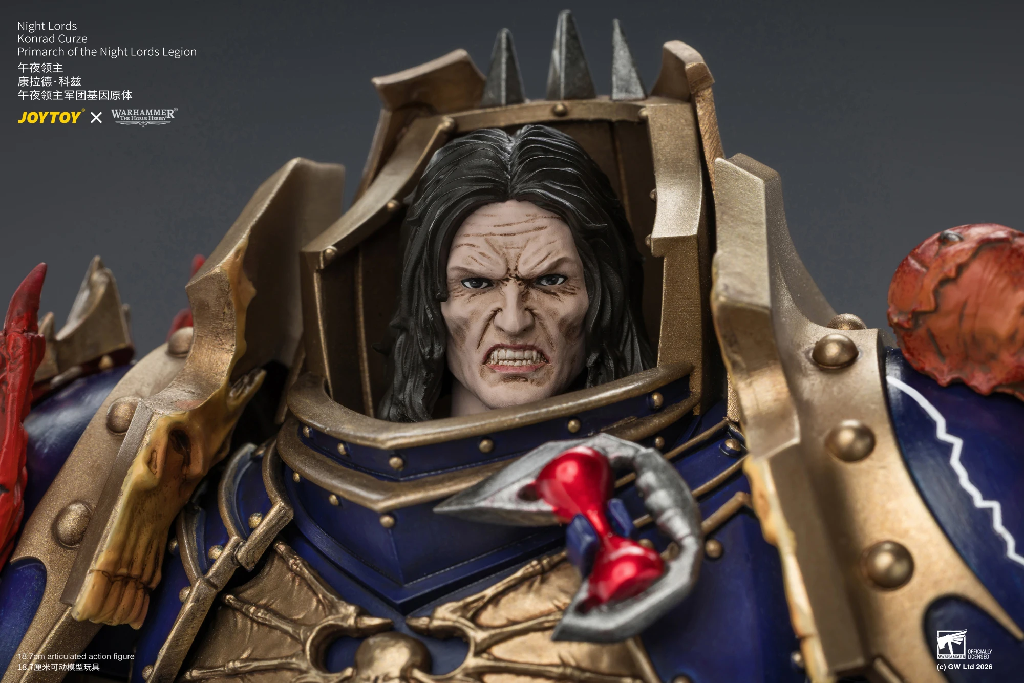 JOYTOY Warhammer "The Horus Heresy" 1/18 Action Figures Night Lords Konrad Curze Primarch of the Night Lords Legion