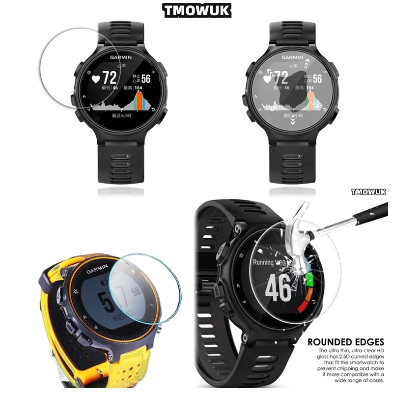 

Scratch Resistant Glass For Garmin Forerunner 645 735 745 935 945 955 965 970, High Transparency.