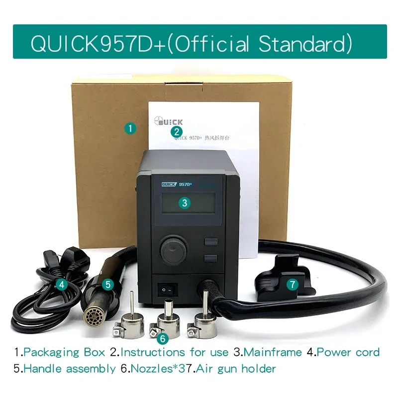 High Speed Digital Soldering Iron with Hot Air Gun 959D+, Eddy Current, Mobile Phone Chip Repair