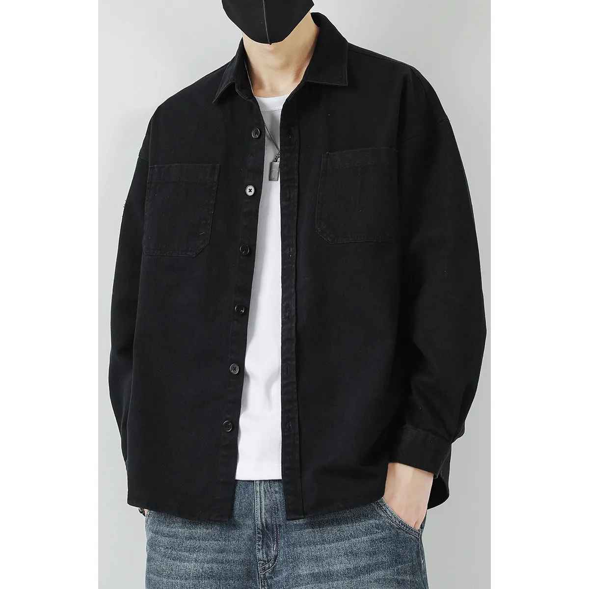 

Men's Long Sve Casual irt Loose Fit Classic Collar Workwear Spring Autumn New Sle Comfortable Cotton Outerwear