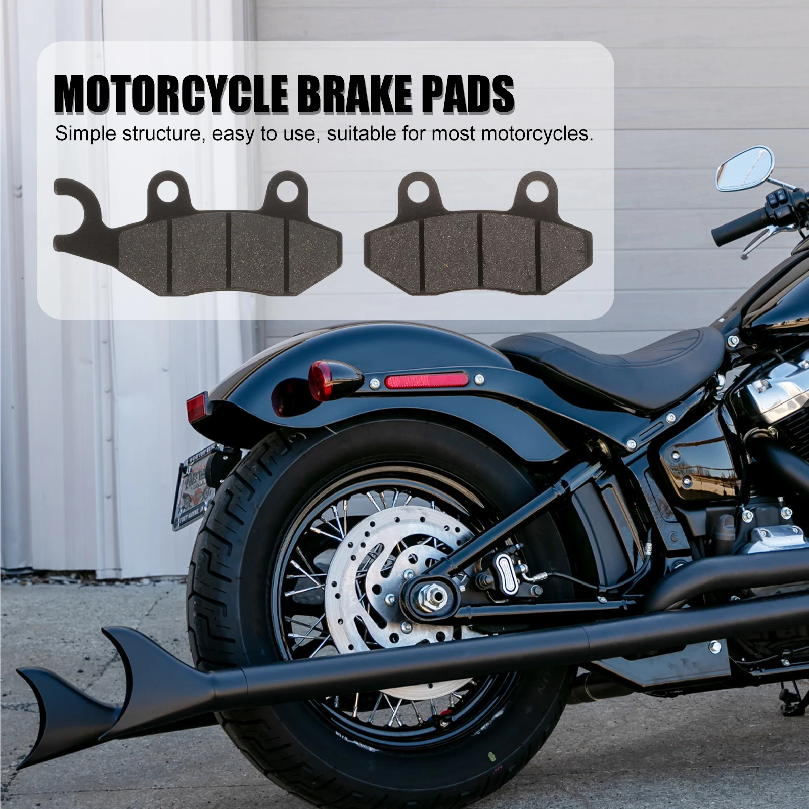 

Front Disc Pads Motorcycle Metal Brake Pads High Temperature Resistant Durable Compatible With Atv Scooter Bikes Brake