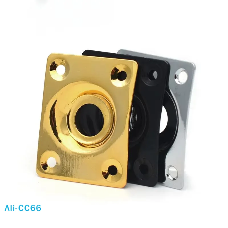 【C】Square Metal Guitar Output Jack Plate Socket Cover Replacement Part For Electric Guitar Accessories