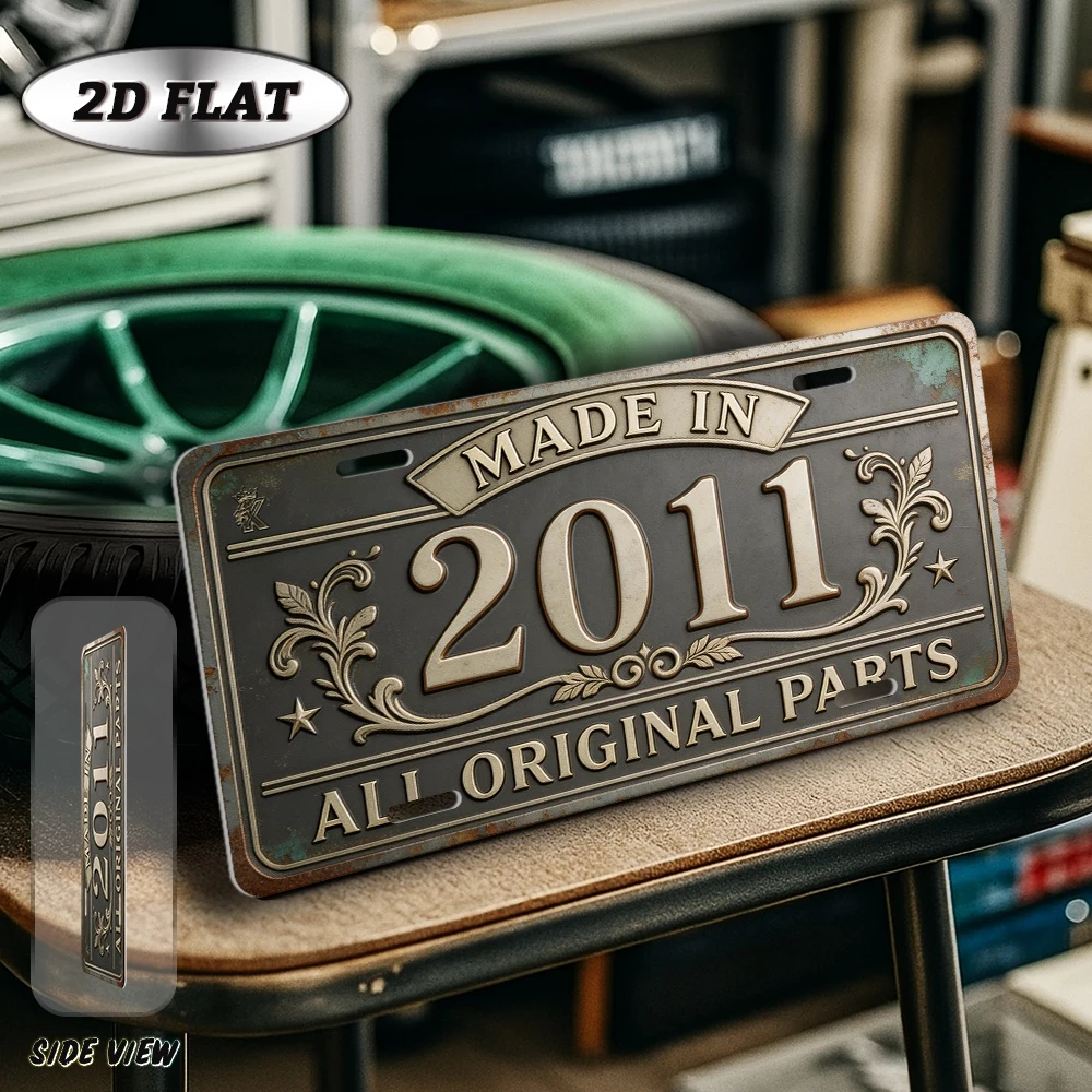 2D Flat, [2D Flat] 2D Flat Surface, 1pc, Vintage Metal Aluminum Sign 30.48 X 15.24 cm, Made in 2011, Genuine Part, Outdoor Plaqu