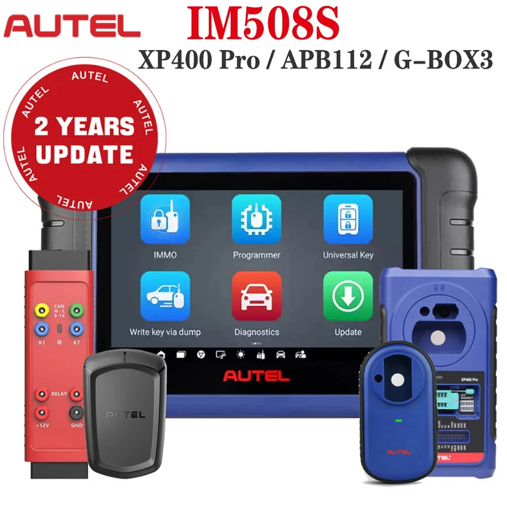 Autel MaxiIM IM508S Key Fob Programming Tool All-in-One Key Programmer Bi-directional OBD2 Scanner Android 11 Updated of IM508