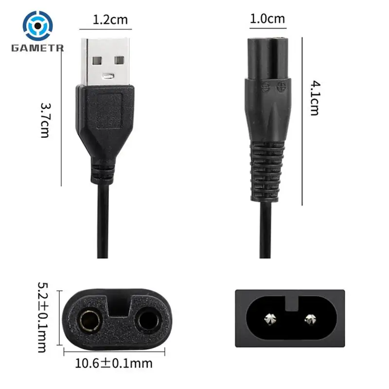 Cable cargador Compatible con el aseo meridiano, Afeitadora eléctrica, recortadora, Cable de carga de repuesto, adaptador de fuente de alimentación