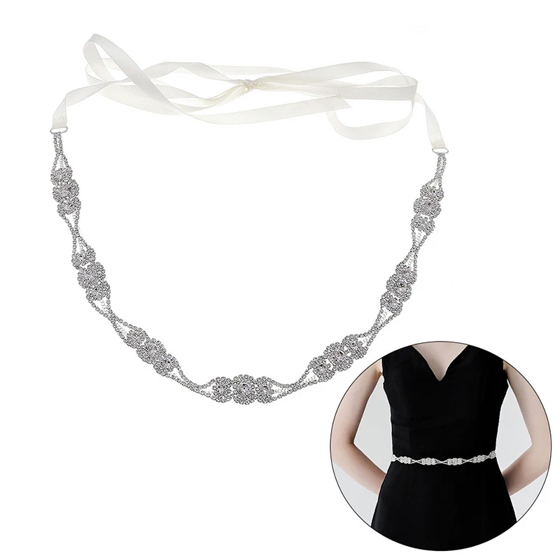 

MYMC Dress Rhinestone Chain Belt Bling Body Dress Waist chain Mini Fashion Woman Decorative Long Short Dress Accessories Belts