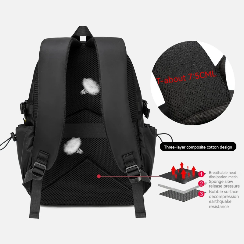 Impermeável Astronauta Impresso Mochila Ortopédica para Homens, Teenages Schoolbag, Primária Mochilas de Nylon, Kids School Bags, Laptops Bags, 2024