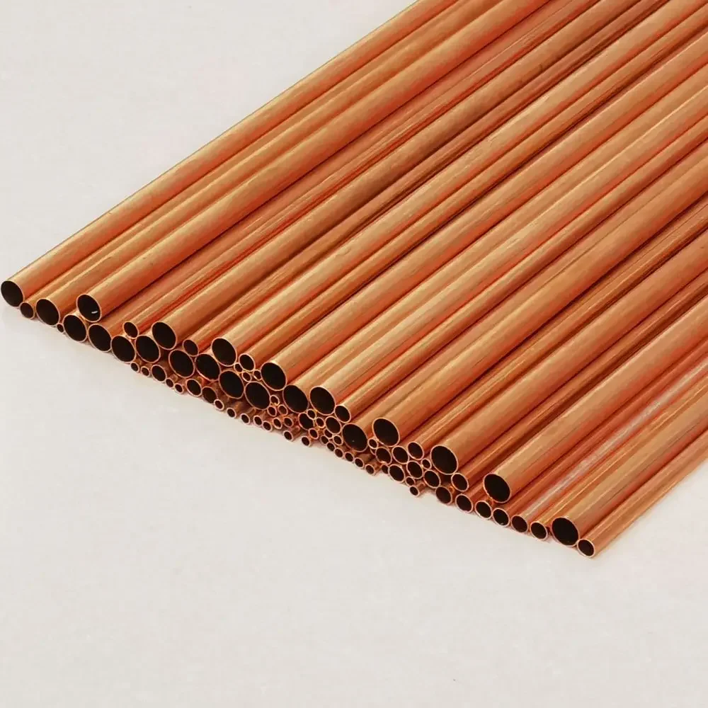 Copper tube OD1.5-16mm length300 500mm Round  Copper alloy Pipe Straight red copper  precise thickness 0.2-2