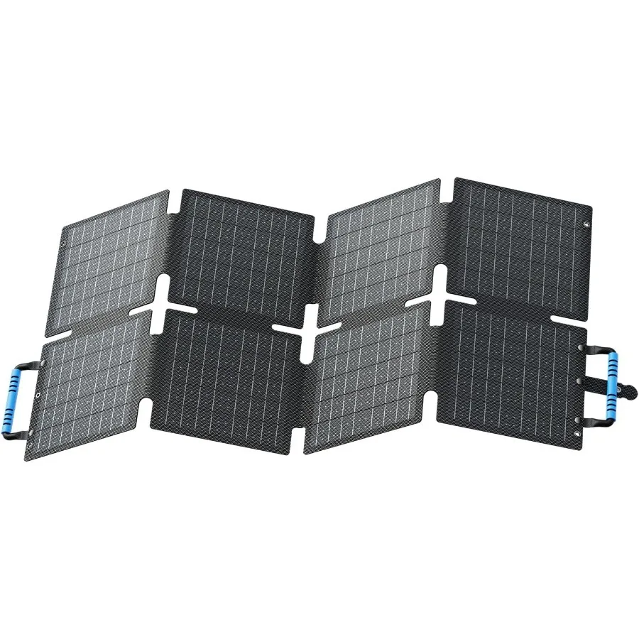 

60W Foldable Solar Panel with 60 Watt Output for Outdoor Use in Hiking Camping and Travel Handsfree Design with AC2A Compatibil