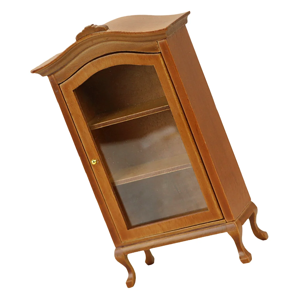 

Miniature Bookcase Simulation Cabinet House Supplies Decorations Wooden Furniture