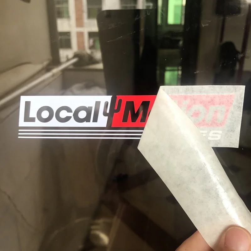 Custom Logo UV Printing Business Logo Vinyl Bumper Decal Weatherproof Window Sticker for Windshield