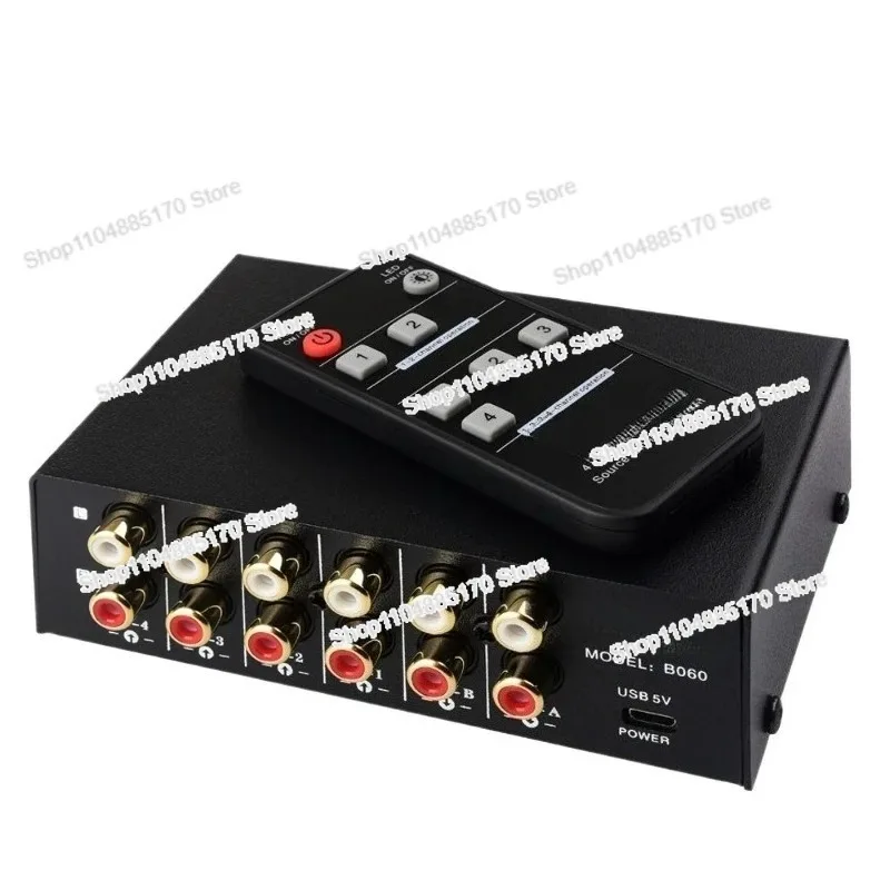 

4-in 2 or 2-in 4-out Audio Signal Selection Switcher\audio Switcher\with Remote Control Switching Function Lossless RCA Interfac