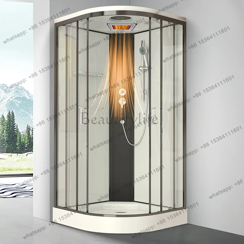 Household Integral Shower Room Bathroom Integrated Sliding Door Glass Bath Warm Air Bath Room