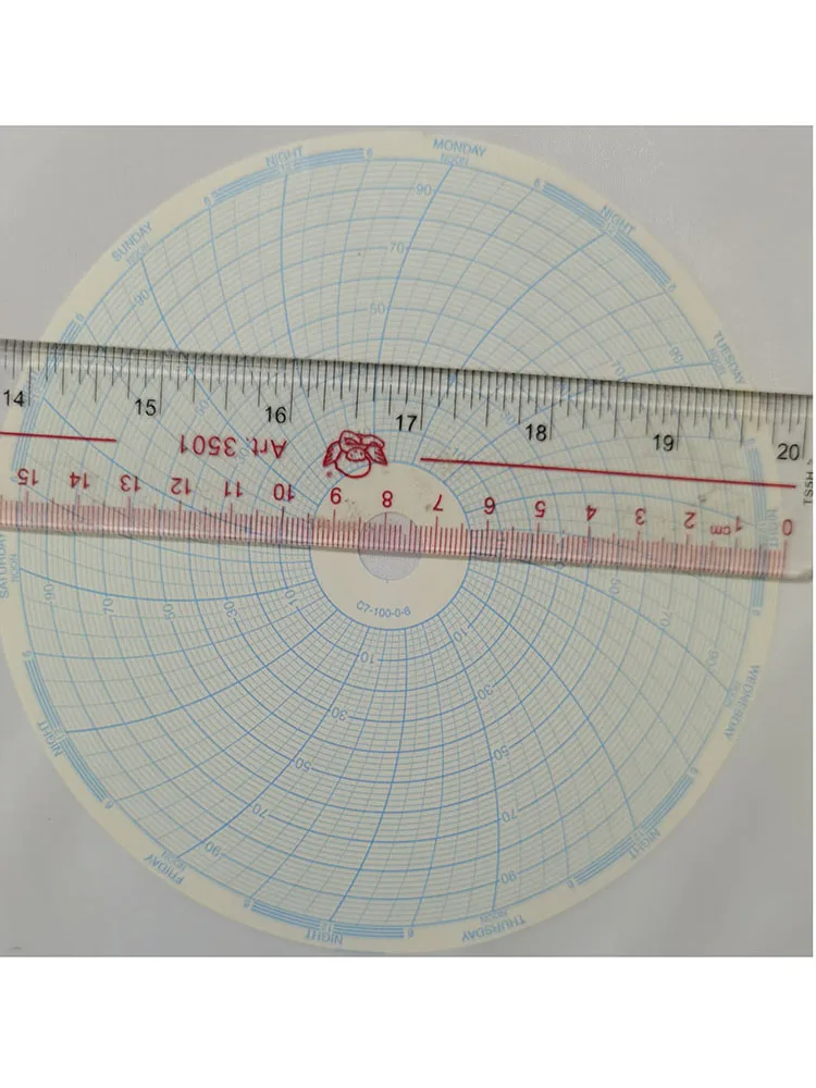 Cobex Recorders Inc Chart Recorder Paper C7-100-0-6 6-inch 7 Day 0-100