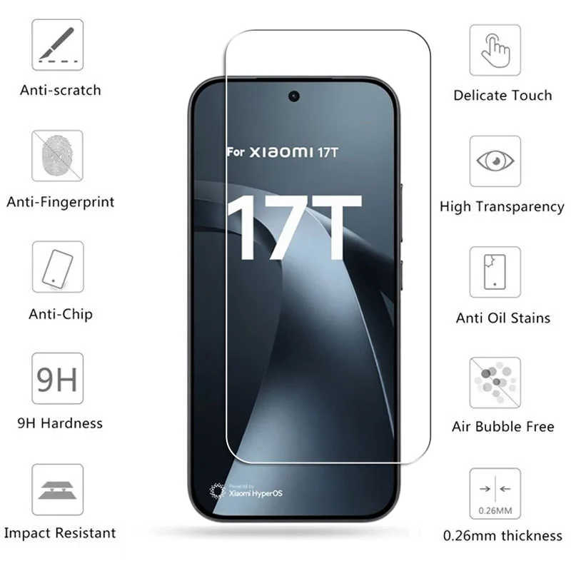 Full Gule Glass For Xiaomi 17T Tempered Glass Xiaomi 17T Pro Screen Protector Protective Phone Camera Lens Film Xiaomi 17T Glass