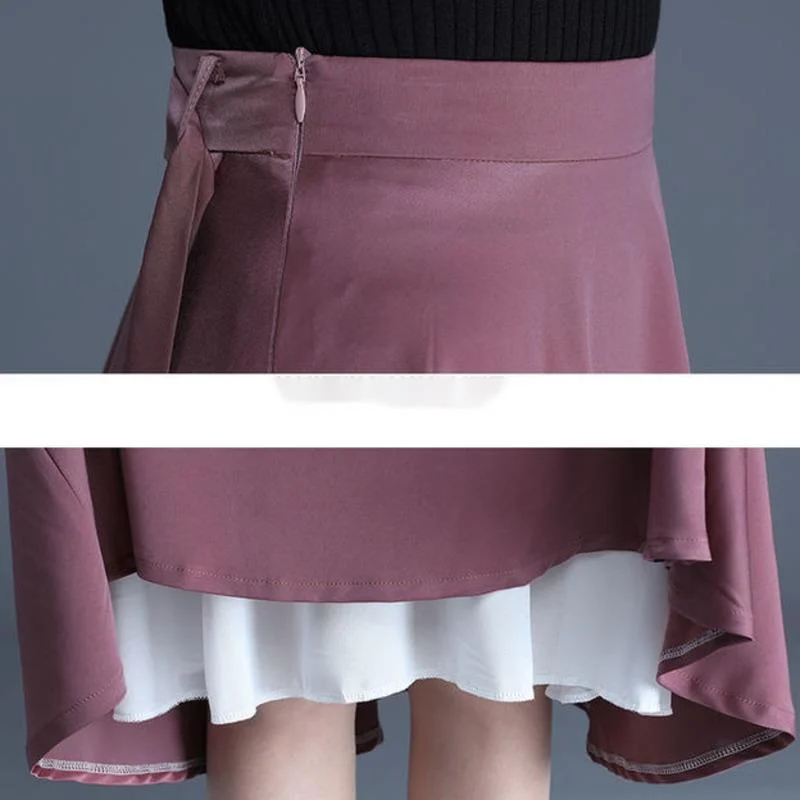 Women Skirts Fashion Casual A Line All-Match High Waist Vintage Office Lady Simplicity Sweet Elegant Streetwear Skirts